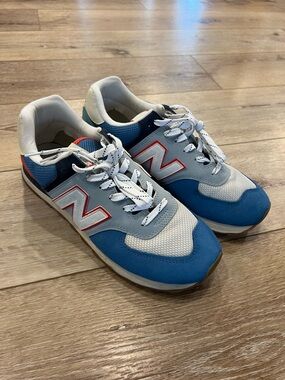 New Balance Men's Blue, White & Red Retro Trainer